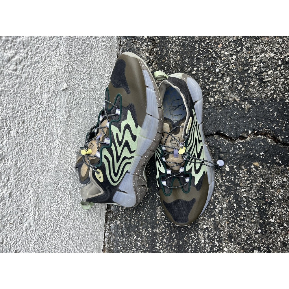 Men's Reebok Sneakers Brain Dead Zig Kinetica 2 Mad Science Aloe Green Size 9.5